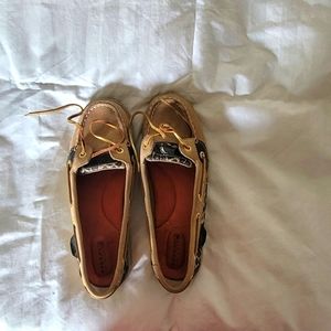 Women's Sperry animal print loafers